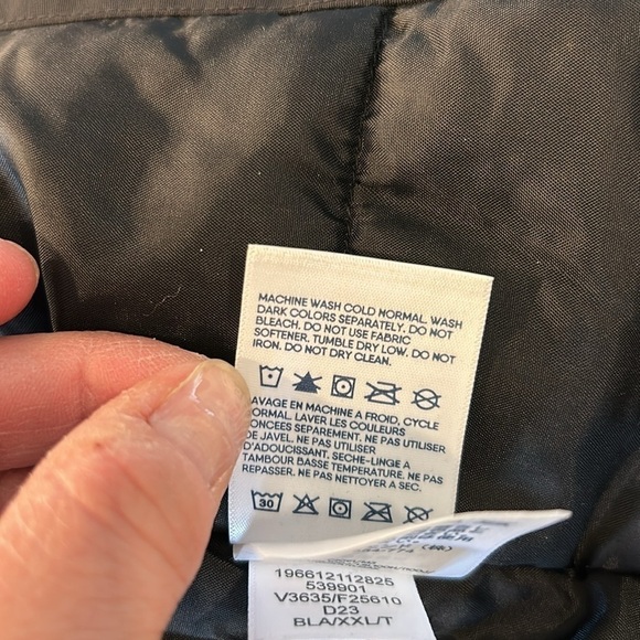 Lands' End Plus Squall Waterproof Insulated Parka Black Jacket Coat XXL Tall - Picture 14 of 17